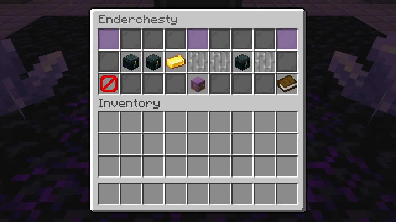 Menu z enderchestami gracza